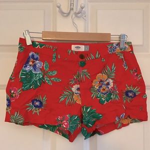 Old Navy Linen Tropical Floral Shorts Size 2
